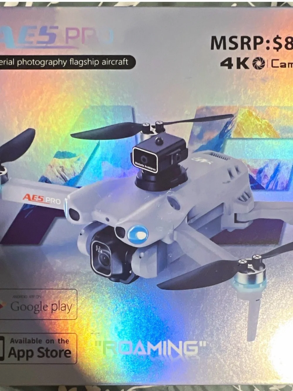 ROAMING AE5 PRO Ready to Fly Drone 4K Dual Camera App Control 15min 328ft  -